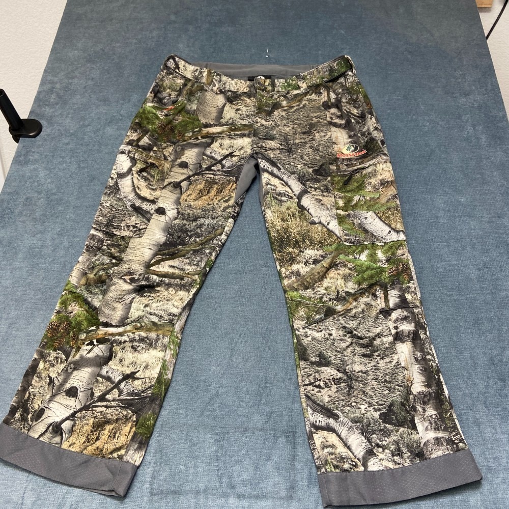 Mossy Oak Camouflage Techshell Hunting Pants Mens XL Multicolor Cargo Wide Leg